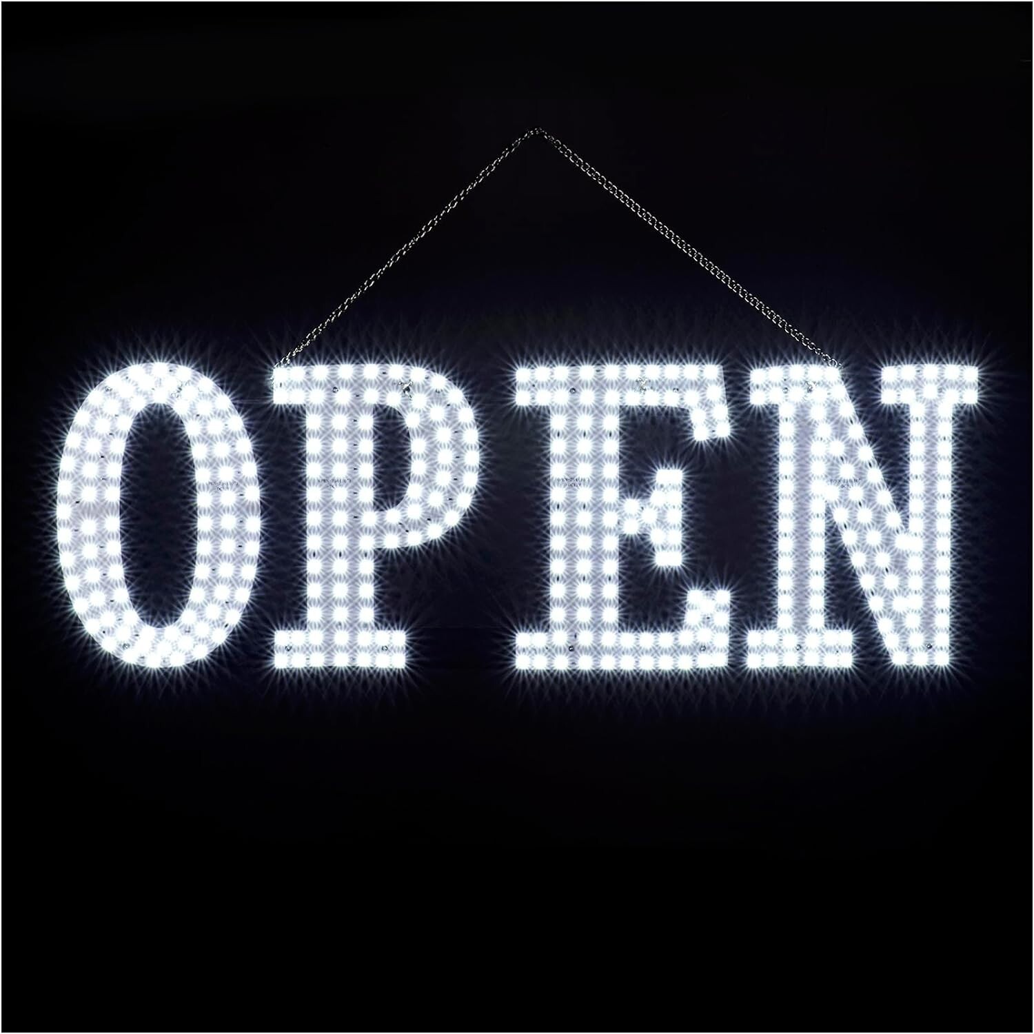 Ultra Bright 40″x14″ Large LED Open Sign for Business with Hanging Installation