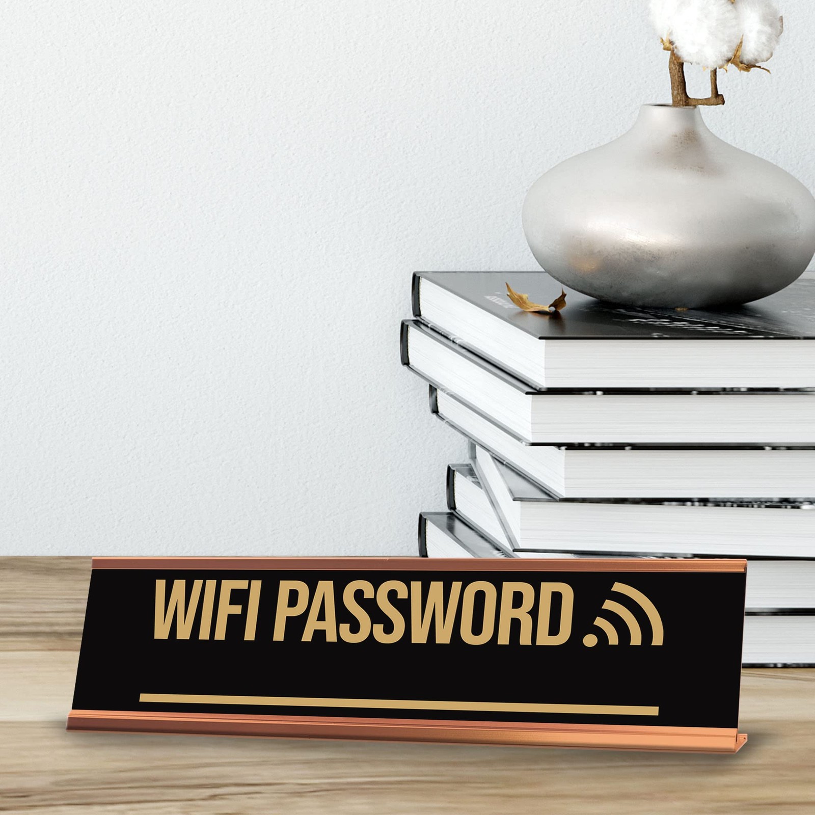 Signs ByLITA Wifi Password with blank space Desk Sign (2×8″)