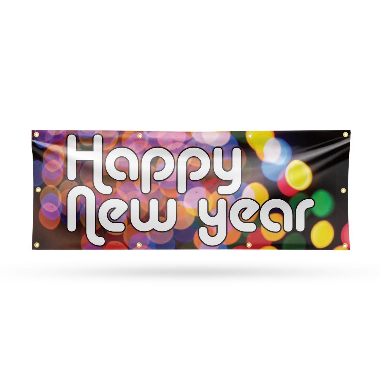 Signmission Happy Year Banner Sign 36 X 96 13 Oz Vinyl Metal Single-Sided