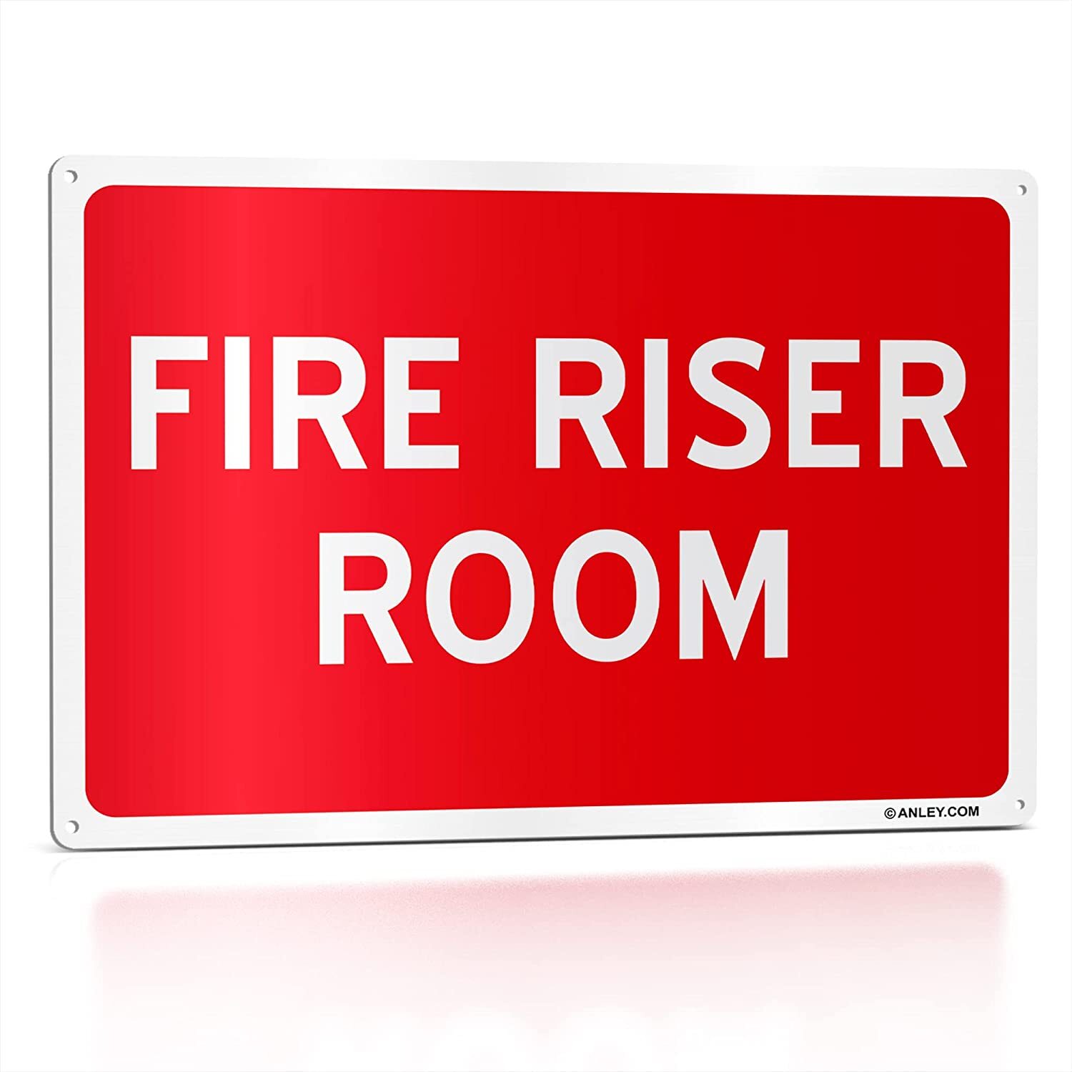 Anley Fire Riser Room Sign Aluminum 7″x10″ Fire Pump Safety Metal Warning Sign