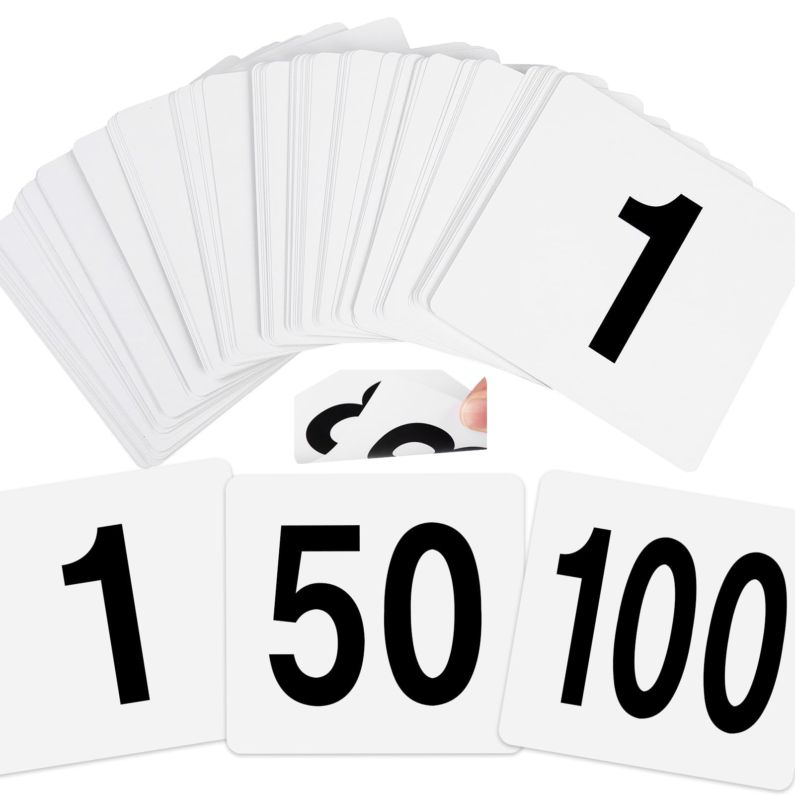 100 PCS Plastic Double Sided Table Number Cards 1100 Signs Wedding Event