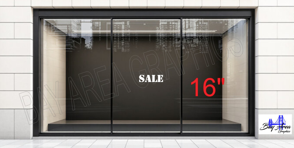 SALE Sign Window Vinyl Decal Storefront Sticker ORACAL 651 Exterior Use