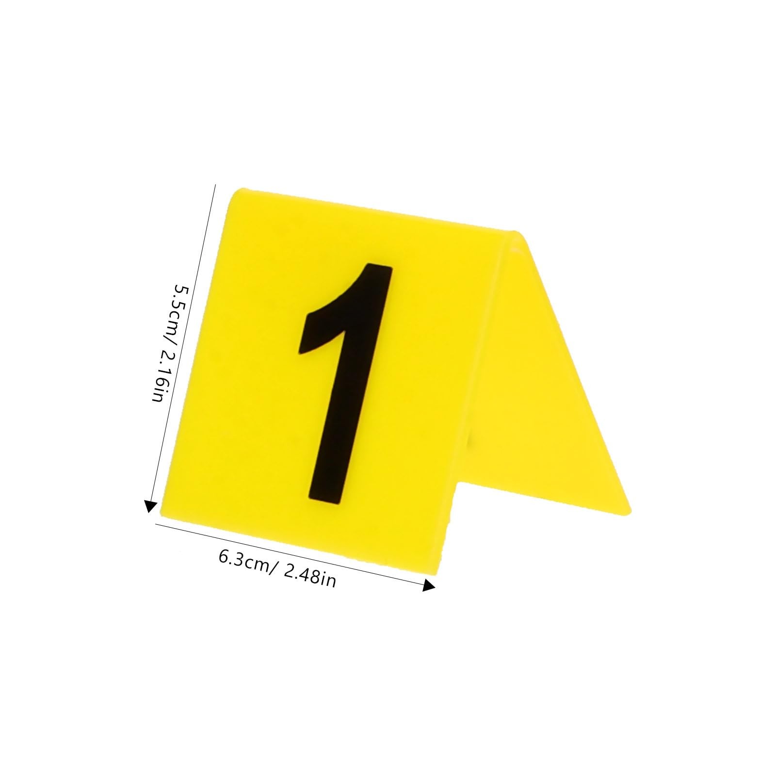 10 PCS Restaurant Table Numbers 1-10 Double Side Numbered Tents Markers Set