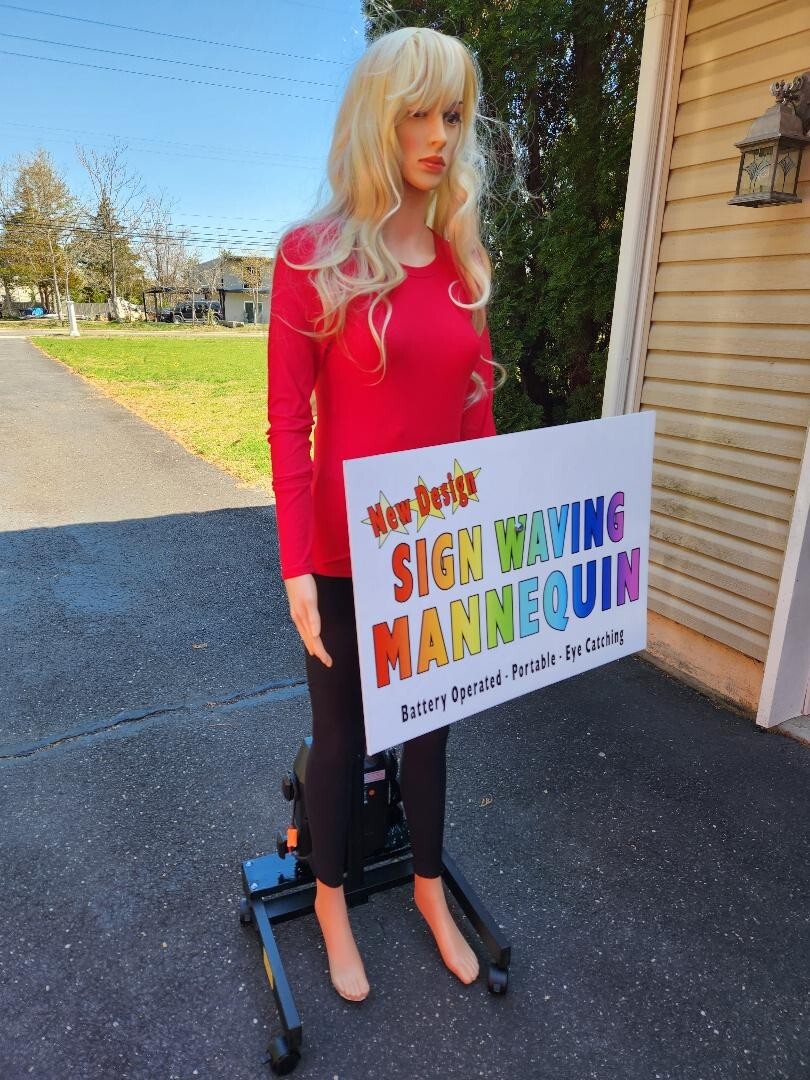 Sign Spinning Mannequin Unique Portable stand battery operated Sidewalk Sign