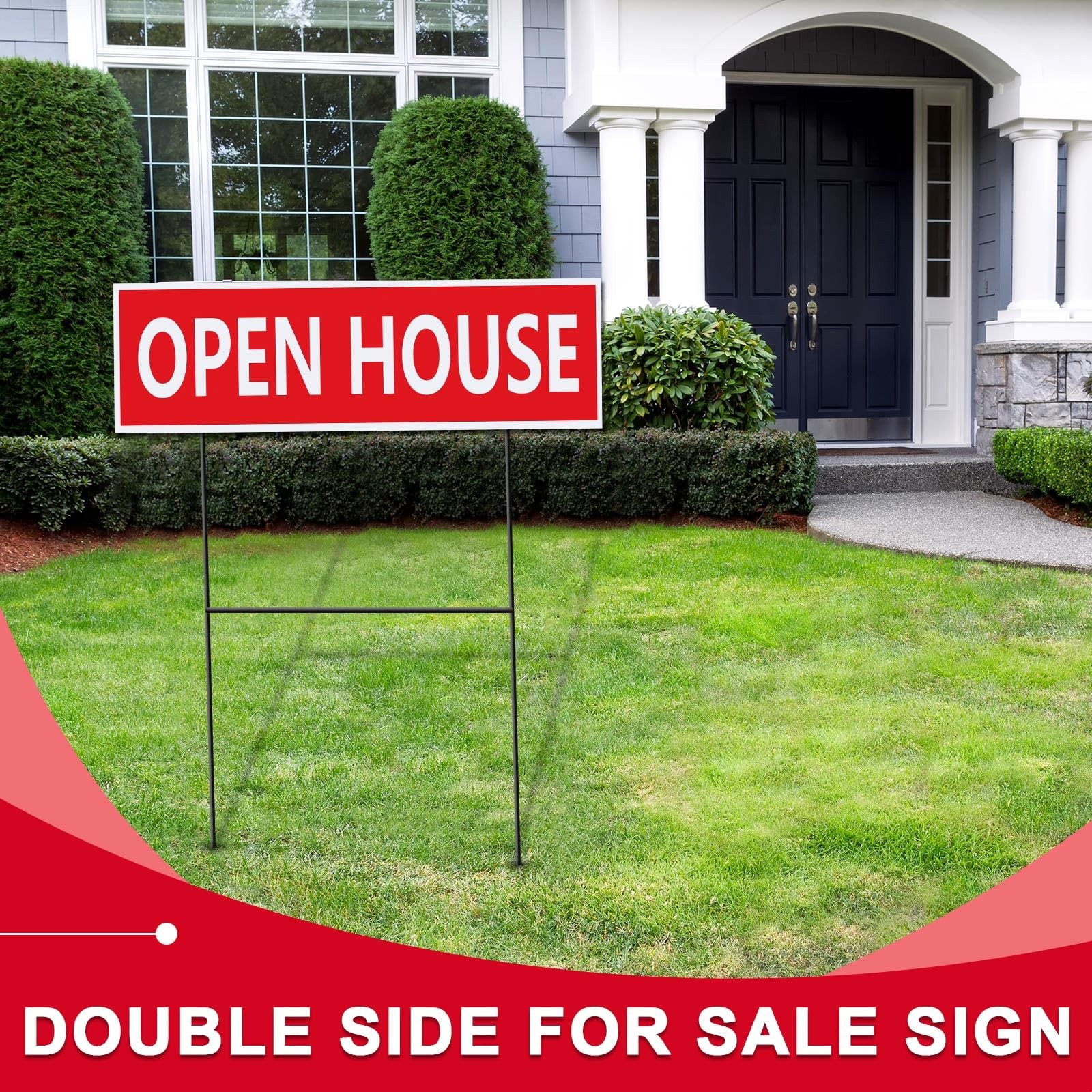 CroBlissful 8 Pcs Real Estate Rider Signs 24 x 6 Inch Double Sided Waterproof