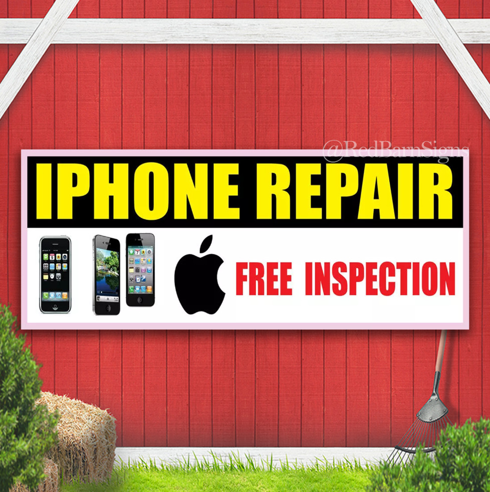 iPhone Repair Vinyl Banner – Alt to Feather Swooper Sign – I-phone