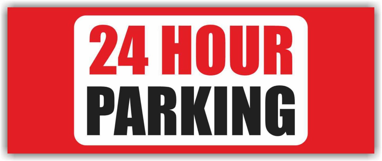 24 HOUR PARKING Advertising Banner Vinyl Mesh Sign welcome customer car auto
