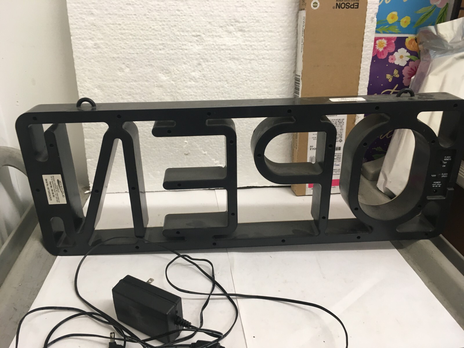 MyStiGlo LED Light Open Sign, Illuminated Store Sign 22L x 7.5H OPEN