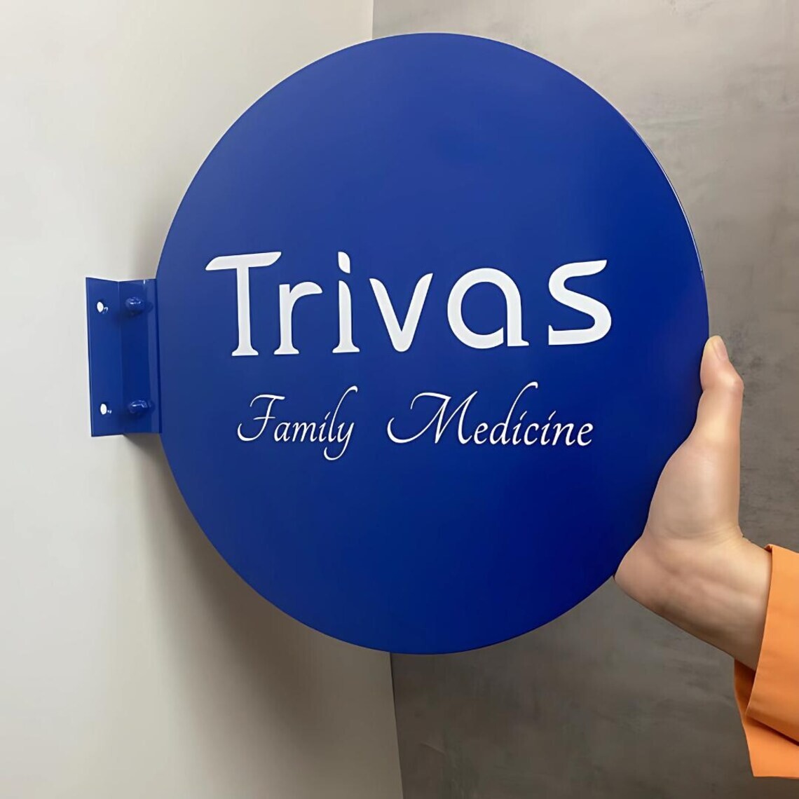 Personalised Round Blade Sign | Double-Sided Shop & Cafe Sign | Business Logo