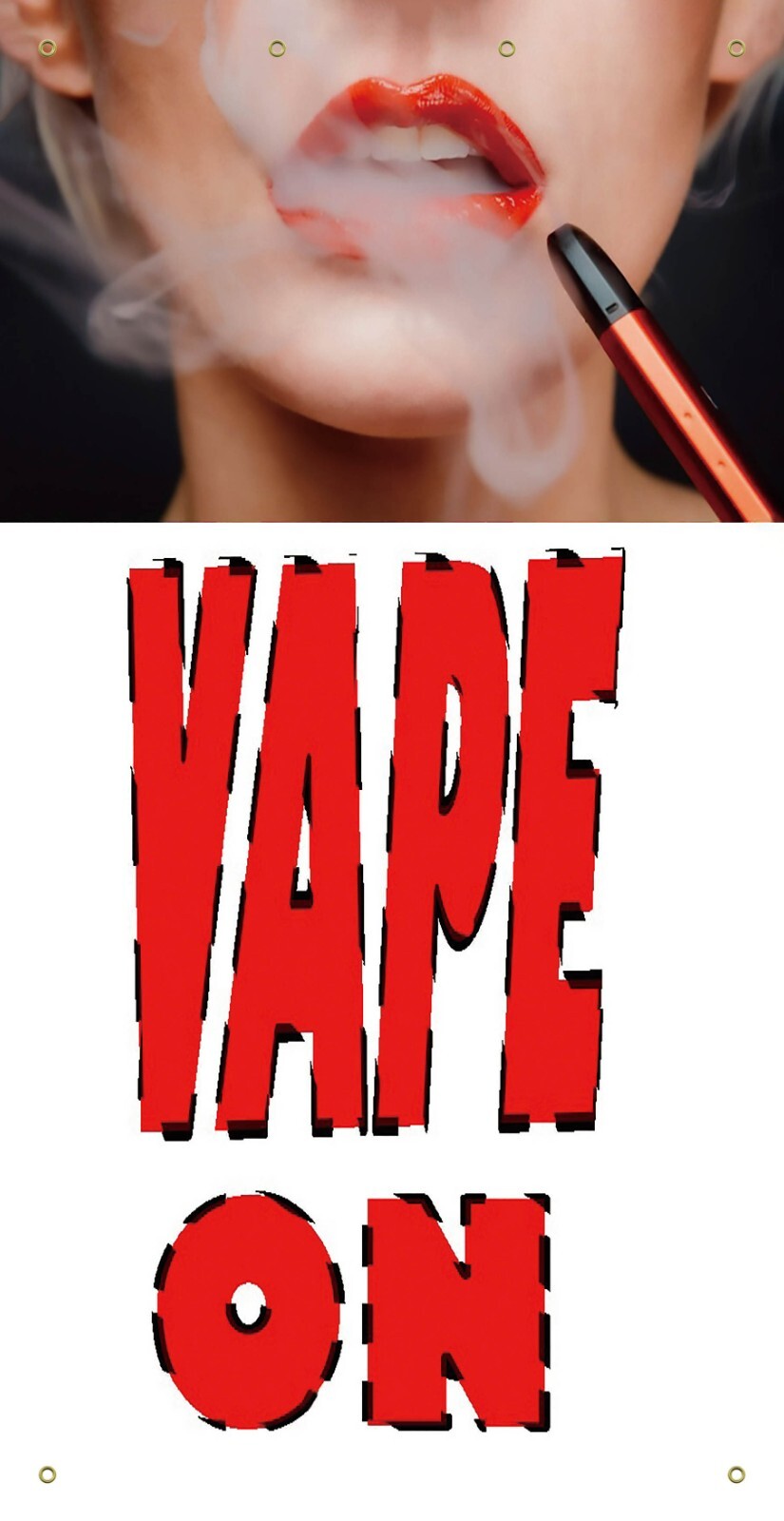 2 banners VAPE on VAPE SMOKE SHOP Banner Polyester with grommets VAPE 2x4ft