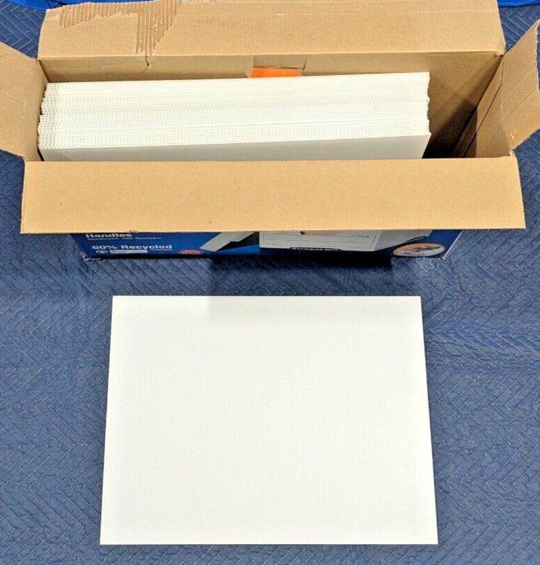 Corrugated Plastic 18″x24″x4mm Yard Sign Sheets Blank Sign Poster (25Pack)