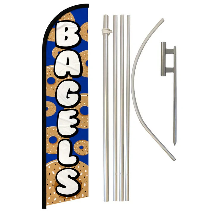 Bagels Full Curve Windless Swooper Flag Pole Kit