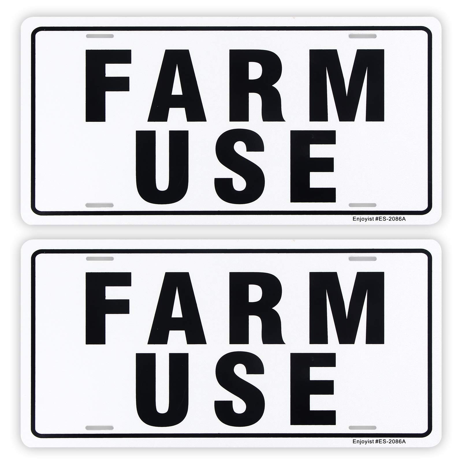 2-Pack Farm Use Id Tag Sign,12″x 6″ .04″ Aluminum Reflective Sign Rust Free