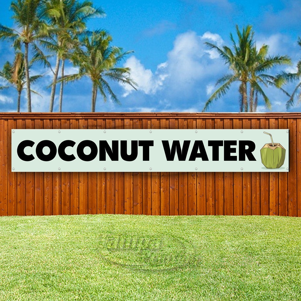 COCONUT WATER Advertising Fresh Drinks Vinyl Banner Flag Sign USA XL01806