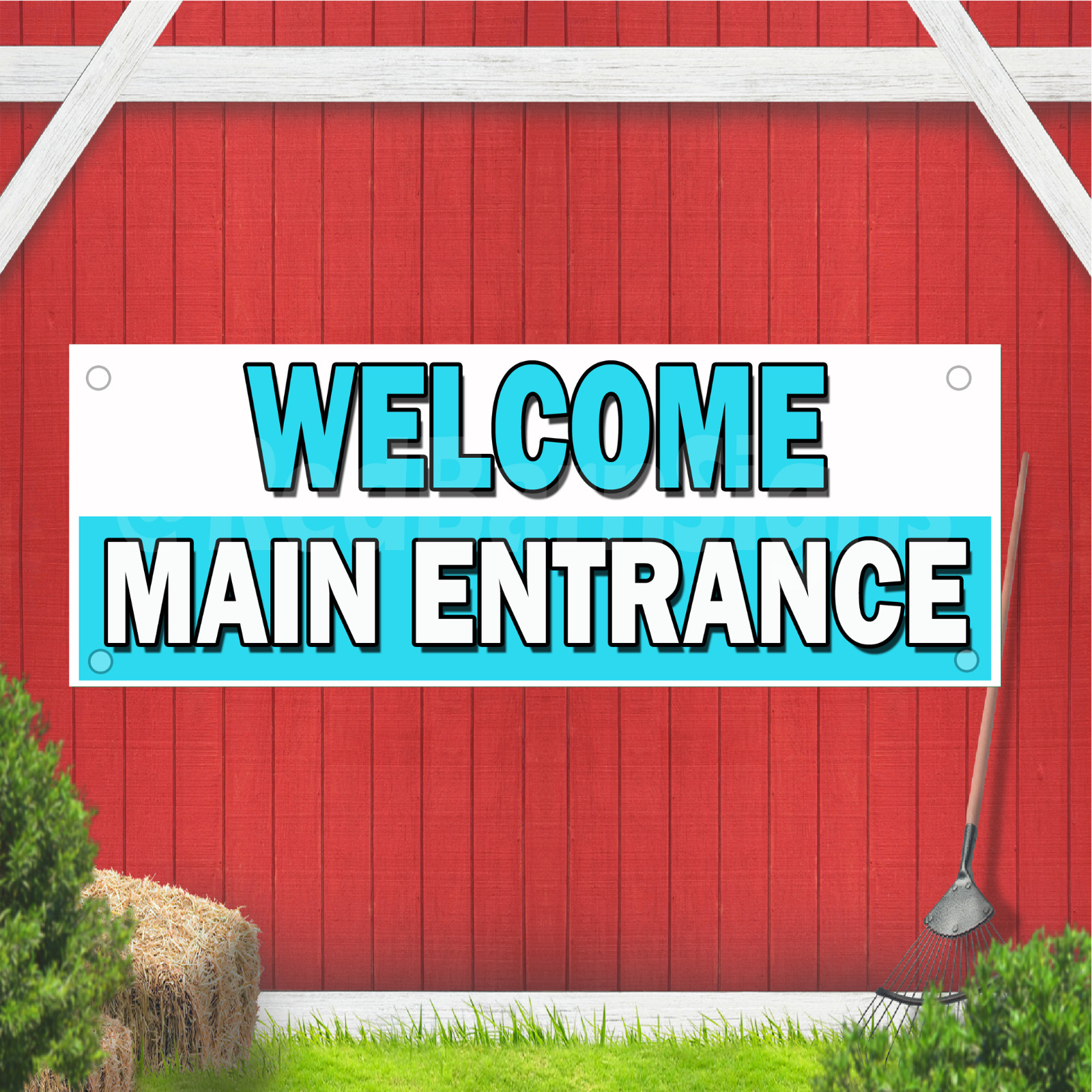 Welcome Main Entrance Indoor Outdoor Vinyl Banner Design