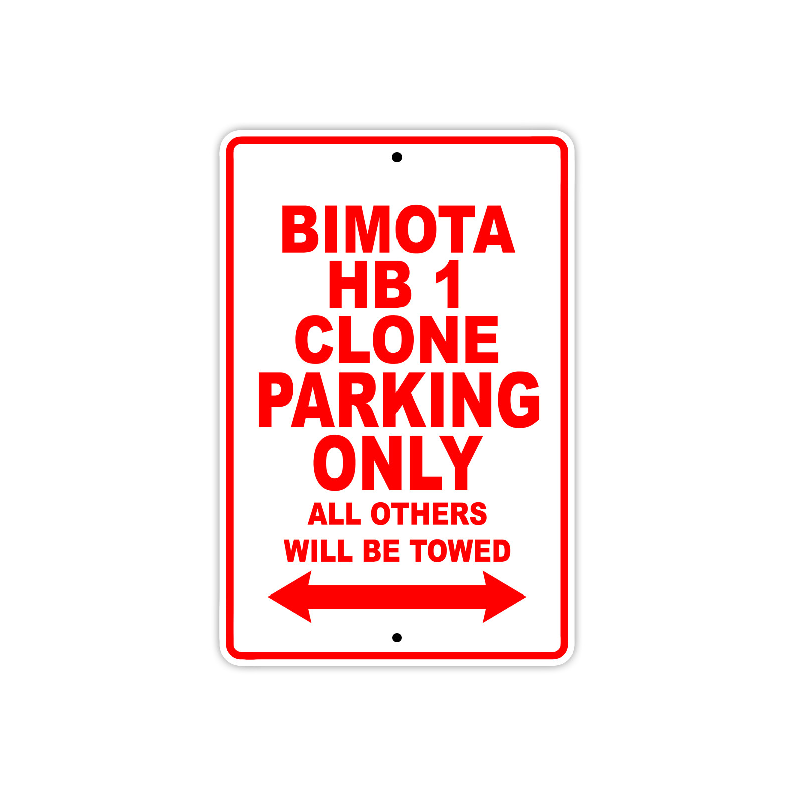 Bimota HB 1 Clone Parking Only Motorcycle Bike Wall Notice Aluminum Metal Sign