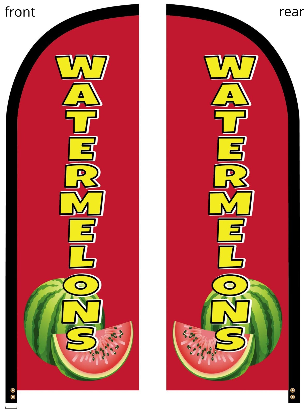 WATERMELONS DOUBLE SIDED 8 ft tall Feather Swooper Flutter Flag banner KIT
