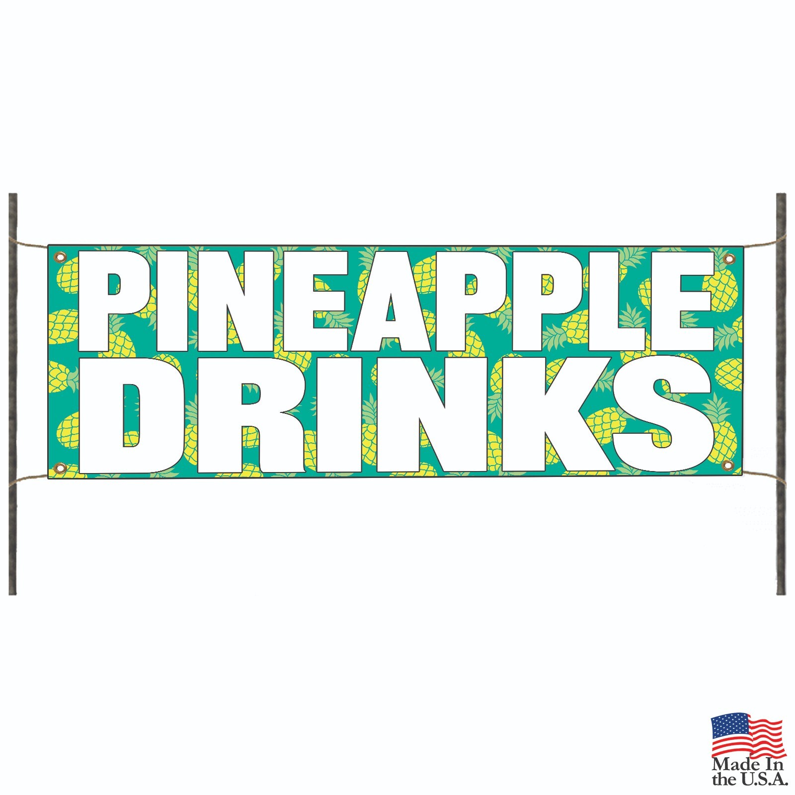 Pineapple Drinks Vinyl Banner Fruit Advertising Display Outdoor Printed Banner