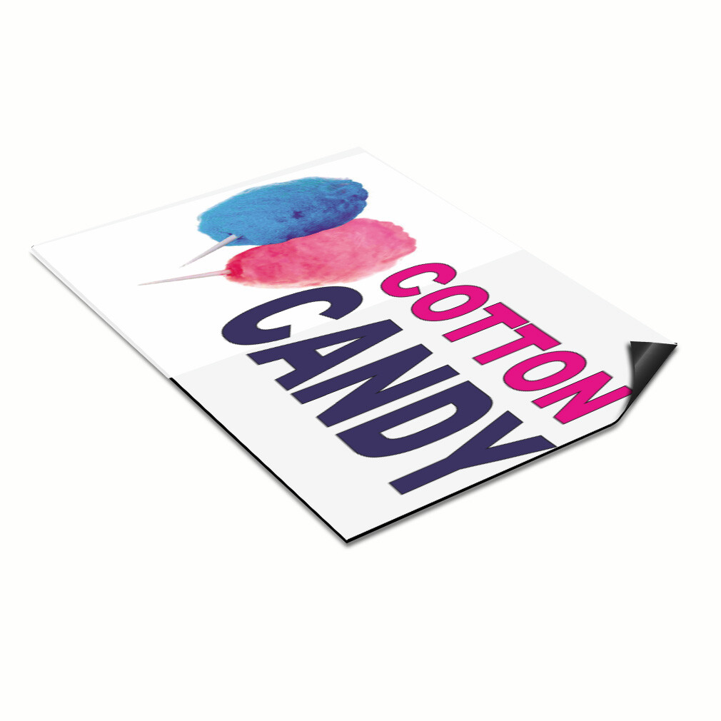 Car Magnet Set of 2 Cotton Candy Pink Blue Food Bar Restaurant Food Truck