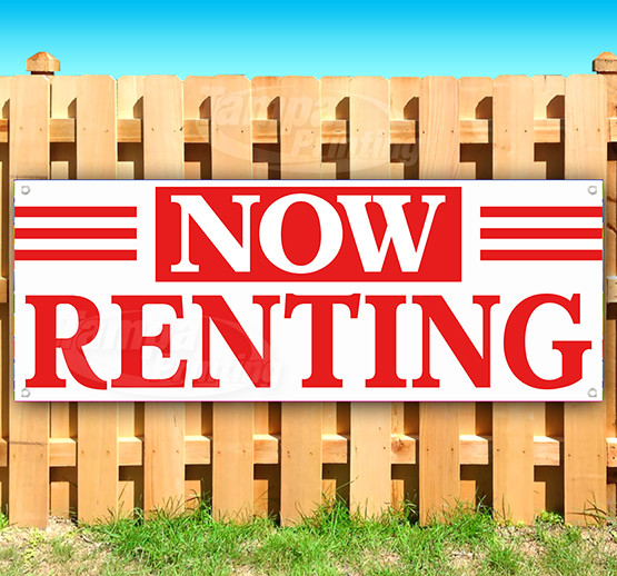 NOW RENTING Advertising Vinyl Banner Flag Sign Many Sizes USA