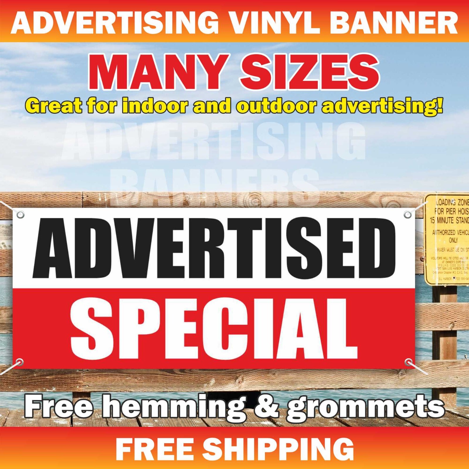 ADVERTISED SPECIAL Advertising Banner Vinyl Mesh Sign sale big save discount