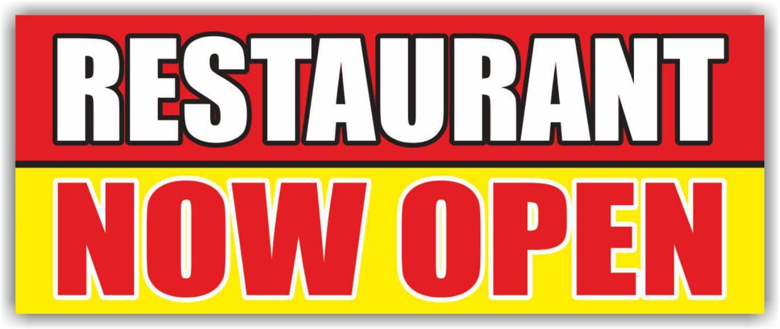 RESTAURANT NOW OPEN Advertising Banner Vinyl Sign Buffet Bar Cafe Cafeteria Food