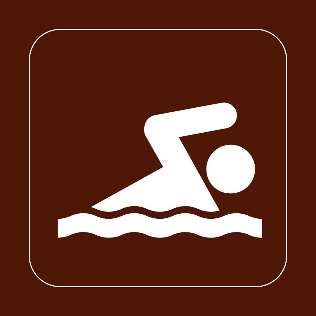 Square Metal Sign Multiple Sizes Swimming Recreation Parks Forestry Camping B