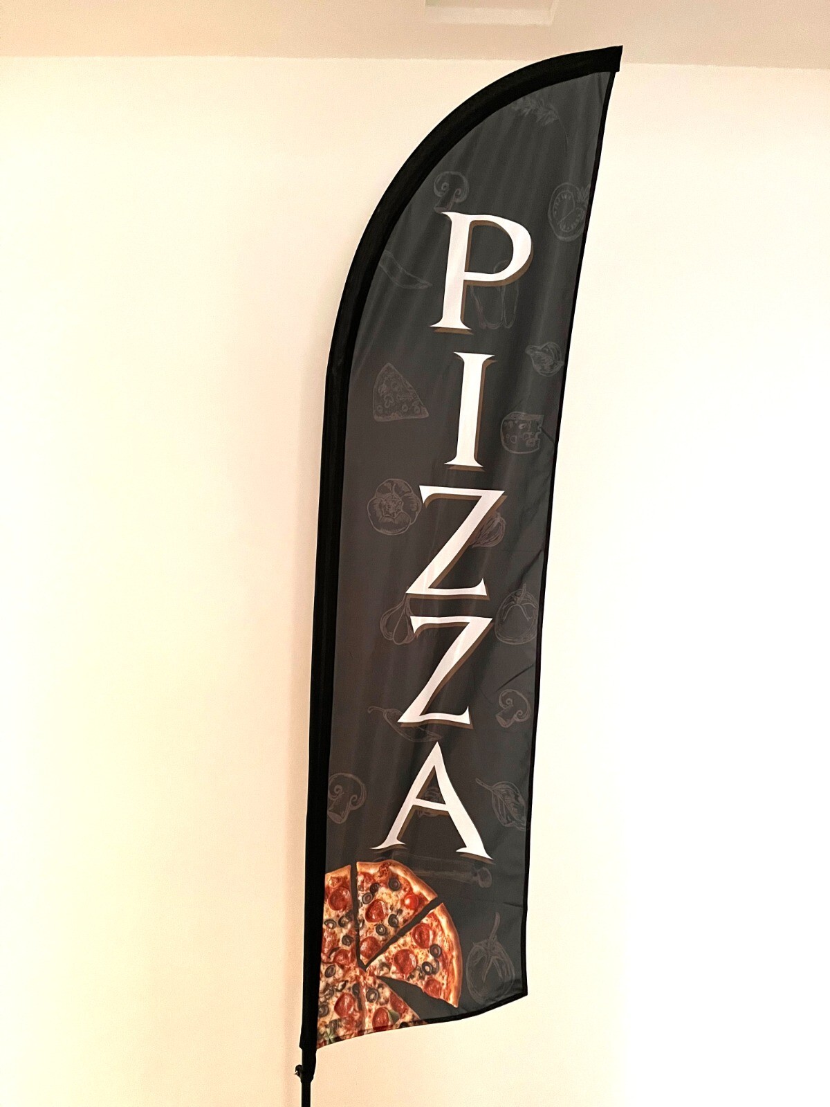 PIZZA Shop Swooper Flag 60 x 250cm(2x8ft) Feather Super Bow Banner