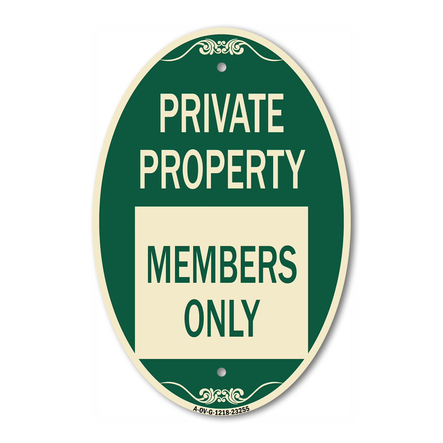 Designer Sign Private Parking Members Only 12″ x 18″ Metal Sign