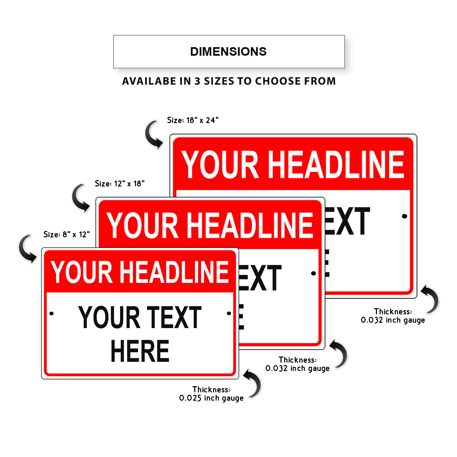 Custom Sign Your Own Custom Headline And Personalized Text Aluminum Metal Sign
