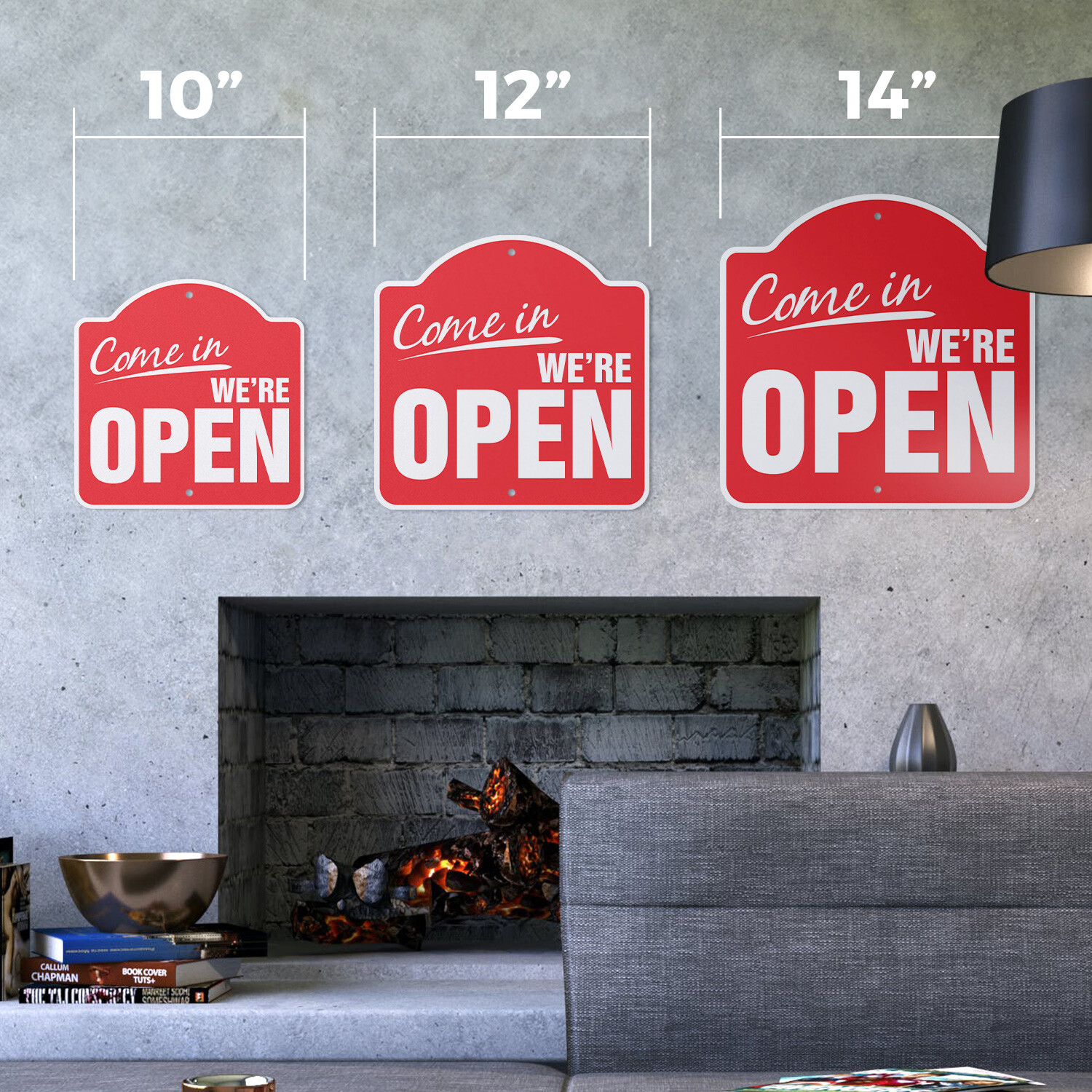 Come In We’re Open Business Plastic Sign Store Hours Yes, We Are Open