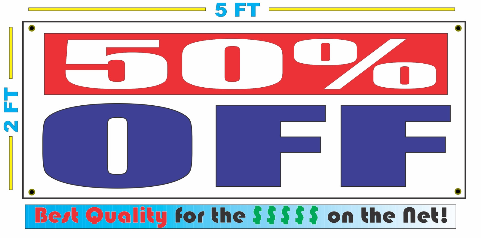 50% OFF Banner Sign NEW XXL Size Best Quality for the $$$$ RW&B