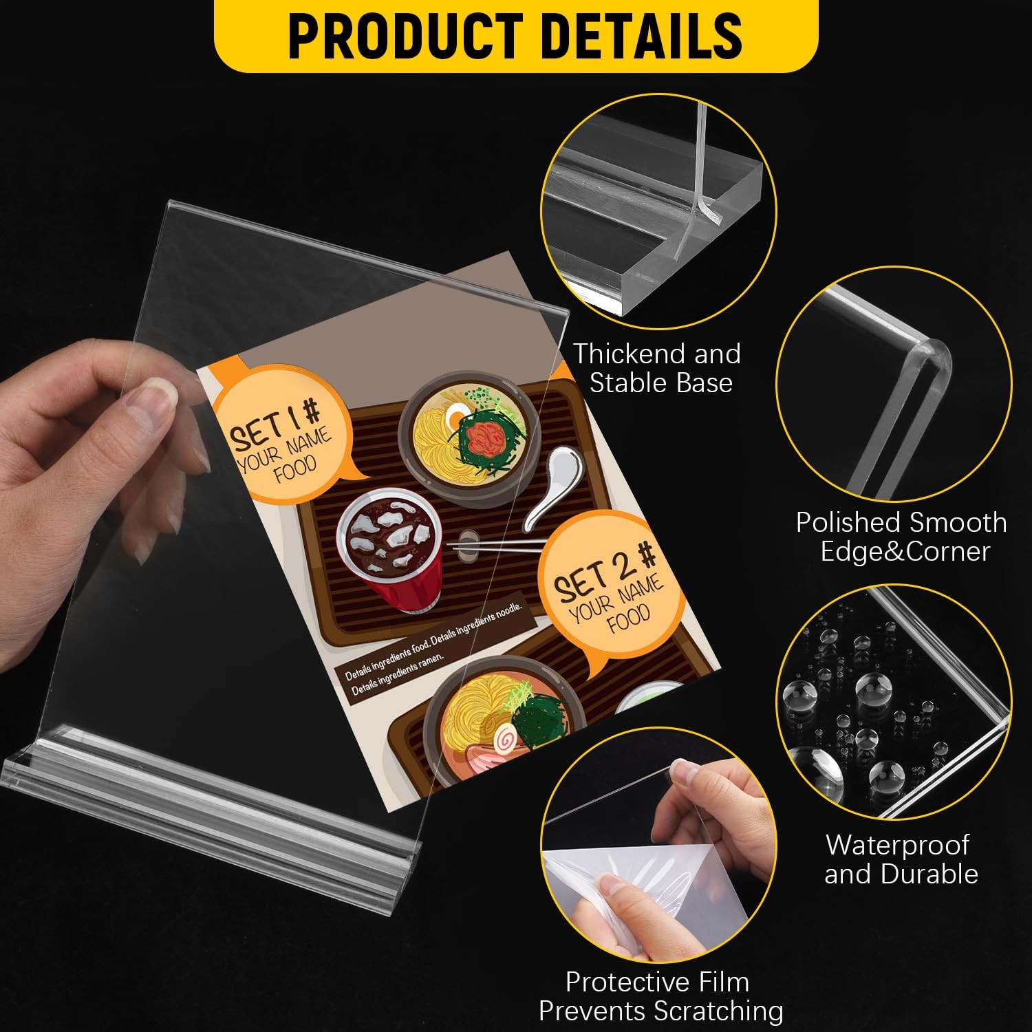 Dynta Acrylic Sign Holder 8.5 x 11 Inches 14 Pack Double Sided Clear