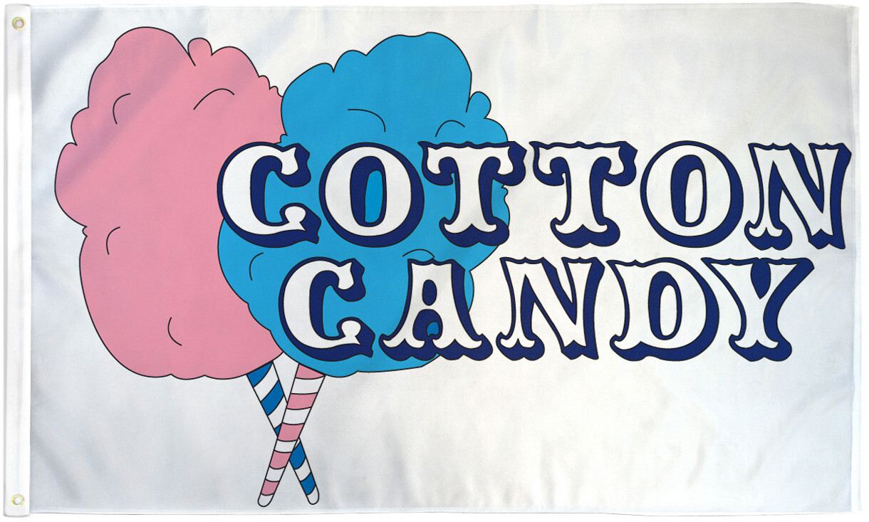 Cotton Candy Flag 3x5ft Cotton Candy Banner Sign Bandera Comida Concessions Flag