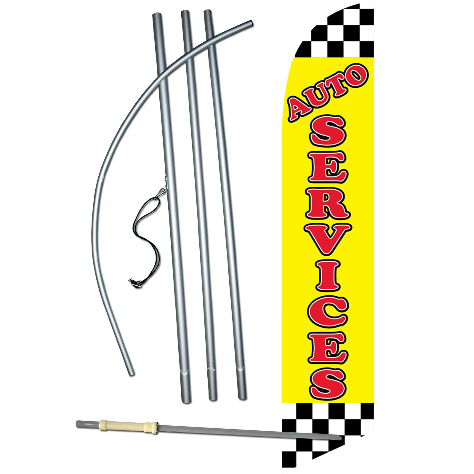 Auto Services Complete Swooper Flag Bundle