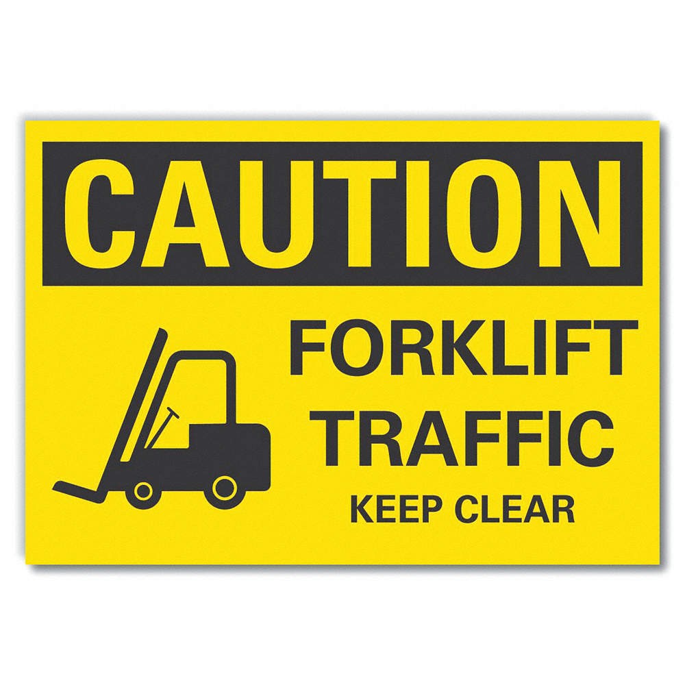 LYLE LCU3-0196-ED_10x7 Caution Sign,7inx10in,Non-PVC Polymer 455H59