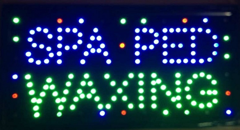 Animated Motion LED Business SPA PED Waxing SIGN On/Off Switch Salon Light Open