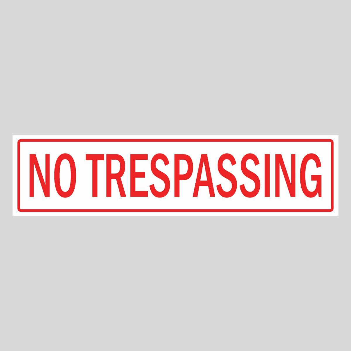 No Trespassing | Full Color Single-Sided Warning Sign | 24″w x 6″h