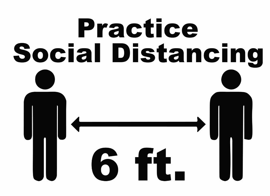2 Social Distancing 6ft Decal Sticker Restaurant Business Salon Retail Mask Face