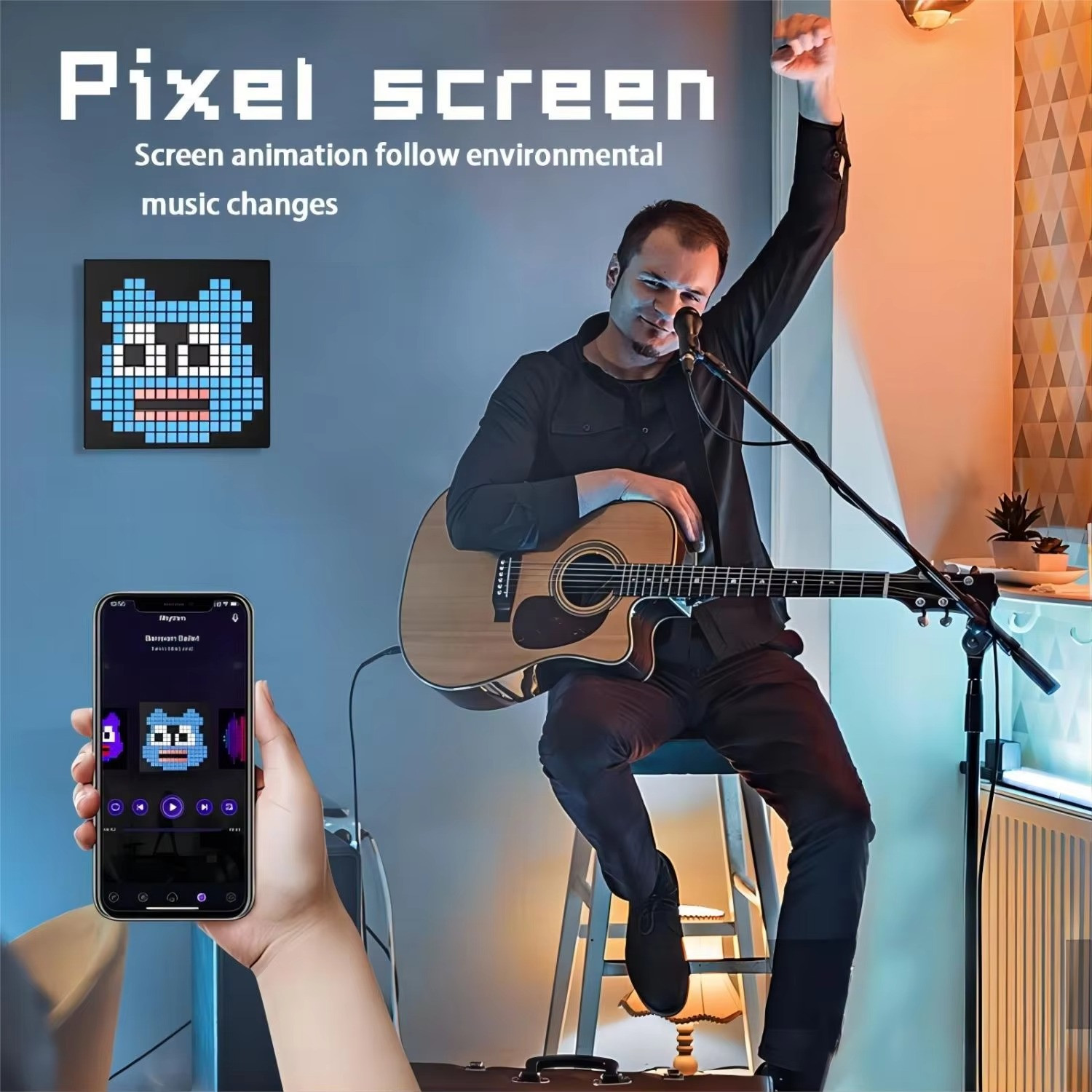 LED Pixel Matrix 64×64 RGB Smart Pixel Display – App Control DIY Gaming Light