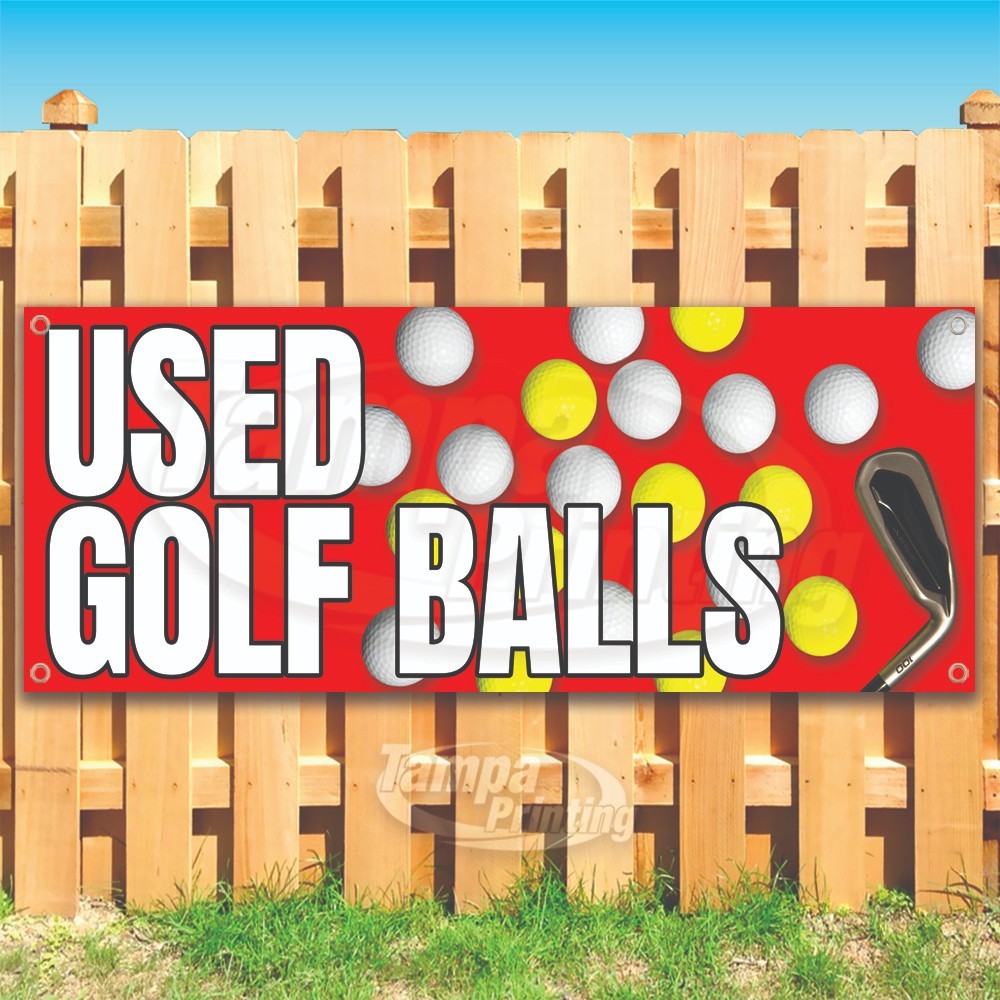 USED GOLF BALLS Advertising Sports Golf Vinyl Banner Flag Sign USA SB10506