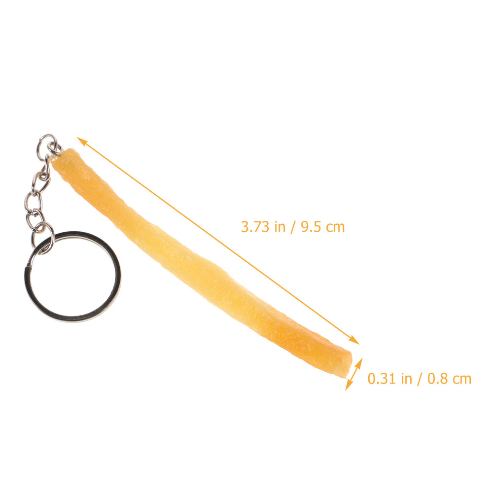 8 Pcs French Fries Keychain Appealing Keychains Simulation Food Miss