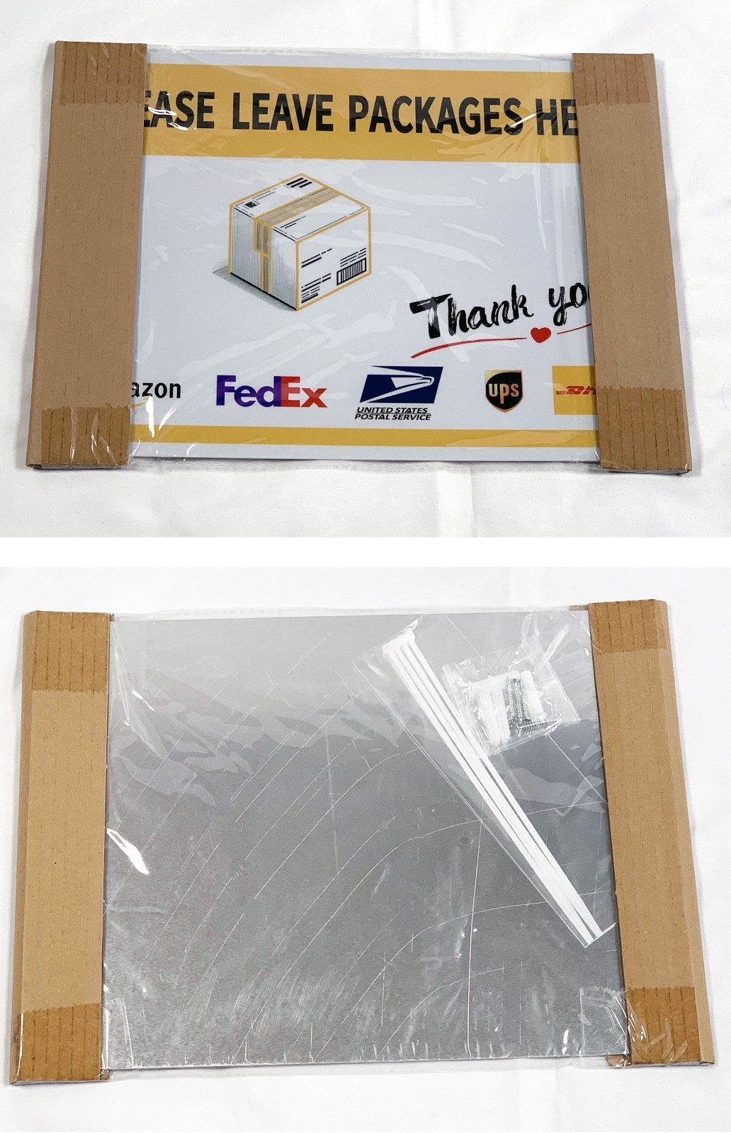 Delivery Instructions Leave Packages Here Sign Metal USPS FedEx Amazon UPS DHL