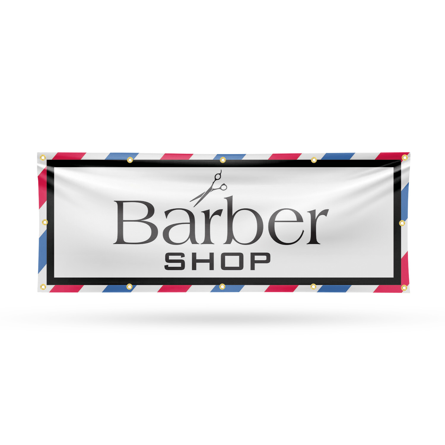 Barber Shop 13 oz Vinyl Banner Sign with Metal Grommets Heavy-Duty Single-Sided