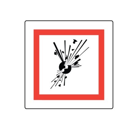 NEVS GHS-44-EX GHS Pictogram Label – Explosive 4″ x 4″