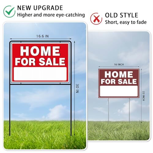 Home For Sign with Stakes Double Sided Signs For By Owner Signs for Real Esta…