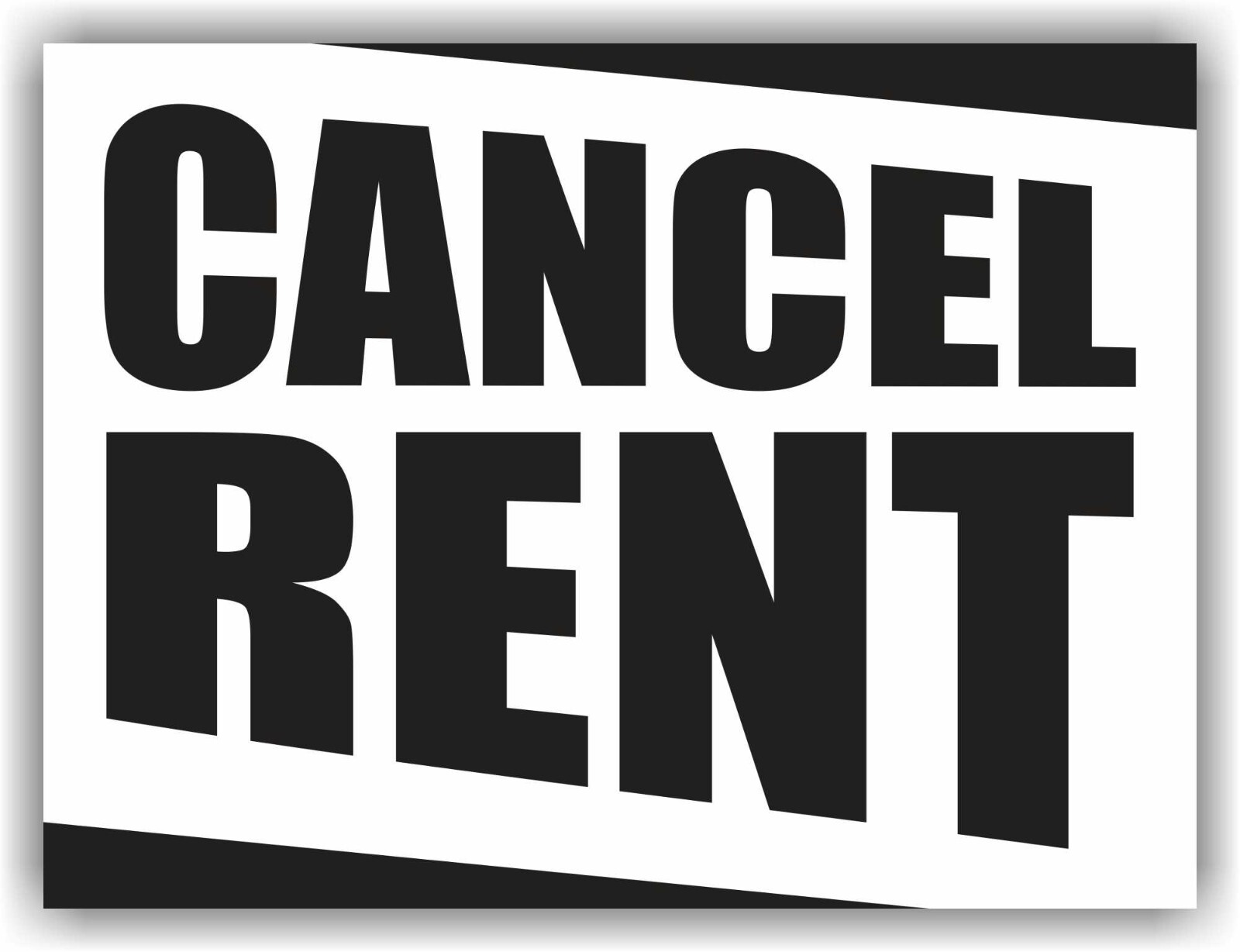 CANCEL RENT Yard Sign Corrugate Plastic with H-Stakes Realtor Notification Lease
