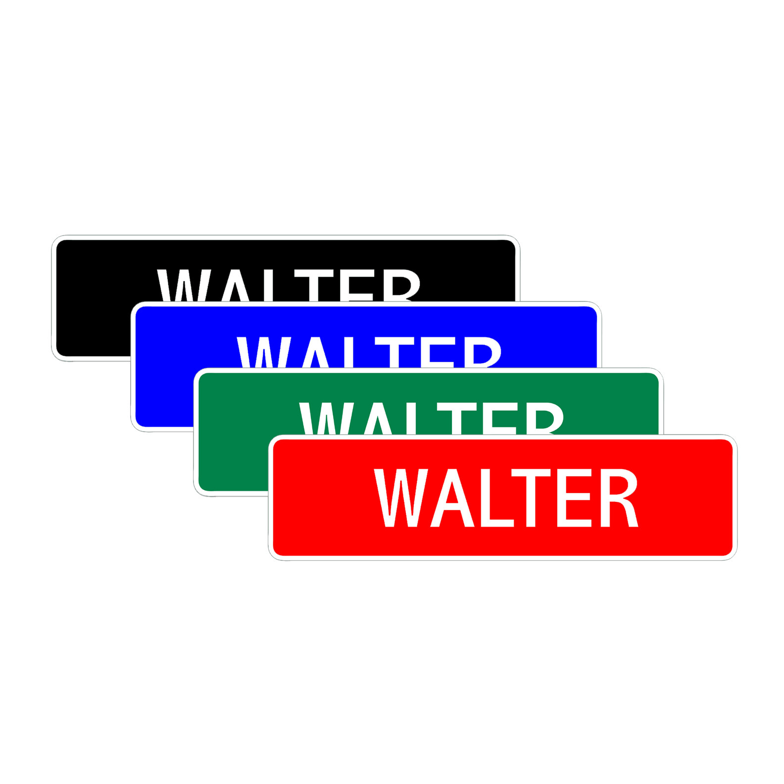 Walter Street Sign Room Home Wall Décor Children’s Name Aluminum Metal Plate