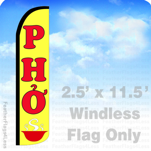PHO – WINDLESS Swooper Feather Flag Banner Sign 2.5×11.5 – yz