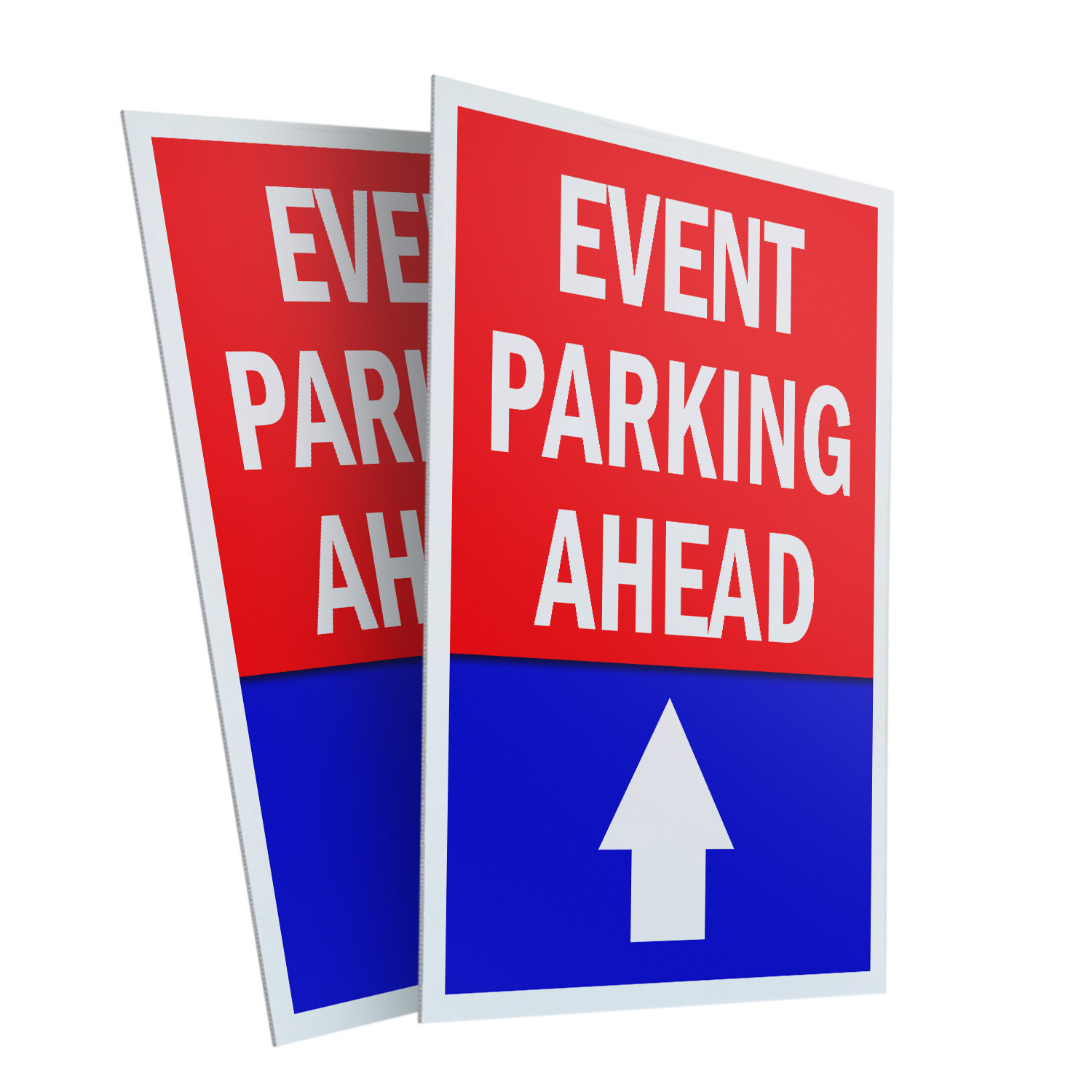 A-frame Sidewalk Event Parking Ahead With Up Arrow 24″ x 36″ Double Sided A-Fram